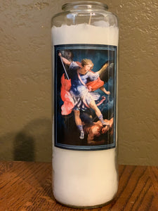 Saint Devotional 6 day glass candles St. Michael 12 per case